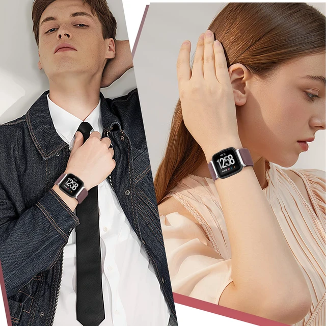 Alt view image 7 of 7 - 10 Pack Elastic Nylon Adjustable Wristband is Compatiable with Fitbit Versa/Versa 2/Versa Lite/Versa SE for Women Men,Soft Breathable Fabric Replacement Band for Fitbit Versa
