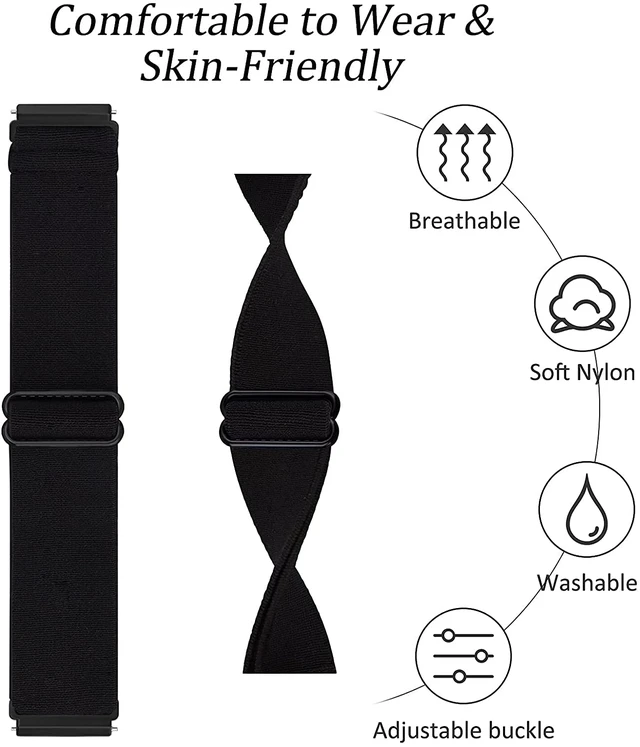 Alt view image 4 of 6 - 10 Pack Elastic Nylon Adjustable Wristband is Compatiable with Fitbit Versa/Versa 2/Versa Lite/Versa SE for Women Men,Soft Breathable Fabric Replacement Band for Fitbit Versa