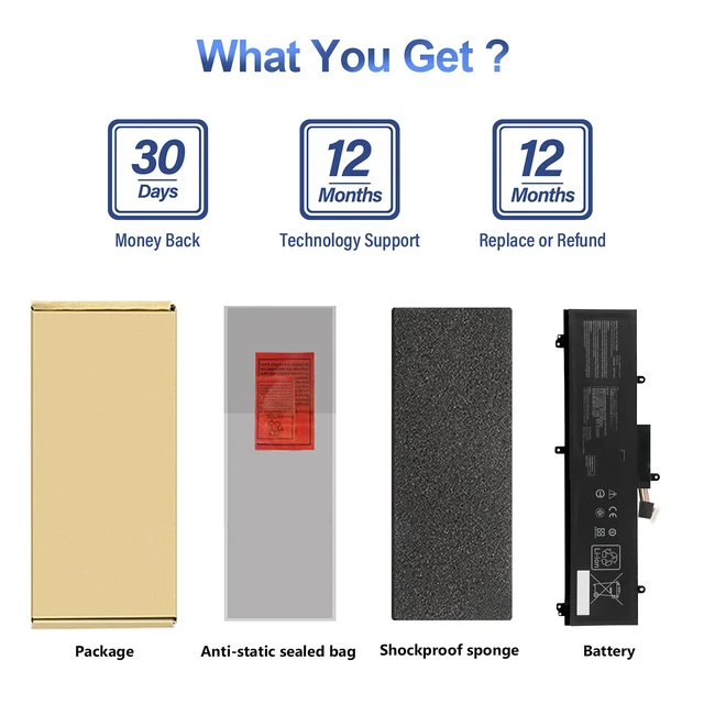 Alt view image 5 of 7 - C41N1837 Battery for ASUS Rog Zephyrus GA502 GU502 GU532 GX532 GA502D GA502DU GA502GU GA502IV GU502DU GU502GV GU502LU GU502LW GU502LV GX502LXS GX502GV GX502GW GU532GU GU532GV GX532GV