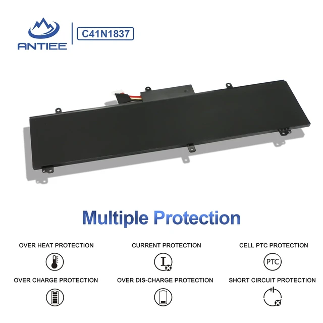 Alt view image 6 of 7 - C41N1837 Battery for ASUS Rog Zephyrus GA502 GU502 GU532 GX532 GA502D GA502DU GA502GU GA502IV GU502DU GU502GV GU502LU GU502LW GU502LV GX502LXS GX502GV GX502GW GU532GU GU532GV GX532GV