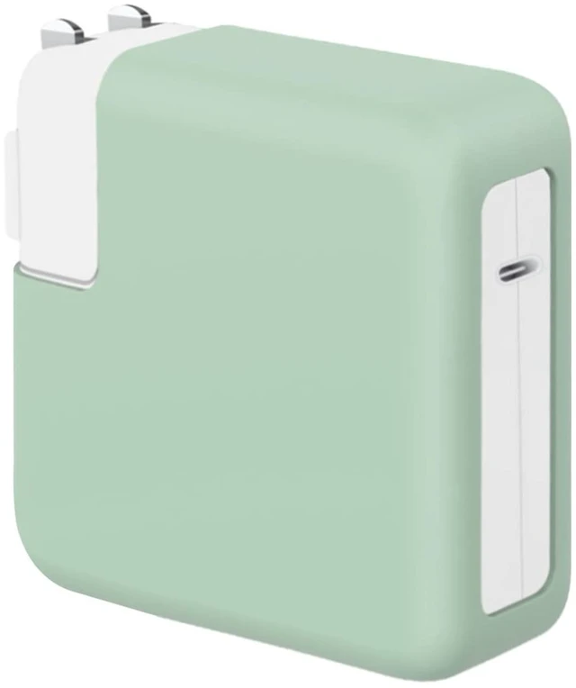 Main image of 70W Power Adapter Cover for MacBook Air 13 13.6 15 inch M5 M4 M3 M2 2022-2026, 70W Soft Silicone Charger Protective Case Sleeve for MacBook Pro 14 M5 M4 M3 with 11/12/16-core CPU, Green