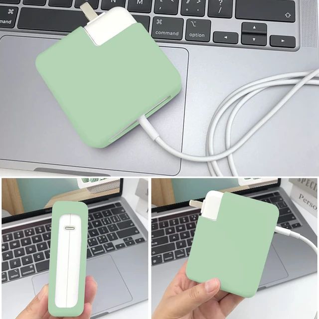Alt view image 7 of 7 - 70W Power Adapter Cover for MacBook Air 13 13.6 15 inch M5 M4 M3 M2 2022-2026, 70W Soft Silicone Charger Protective Case Sleeve for MacBook Pro 14 M5 M4 M3 with 11/12/16-core CPU, Green
