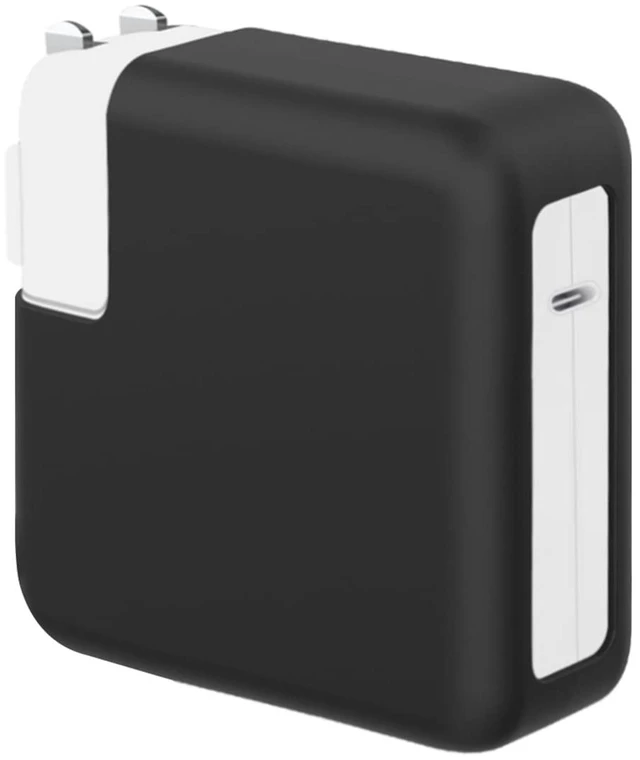 Main image of 70W Soft Silicone Charger Protector Case Cover for MacBook Air 13 13.6 15 inch M5 M4 M3 M2 Chip 2022-2026, 70W Power Adapter Cover Pro 14 M5 M4 M3 with 11/12/16-core CPU 2025-2023, Black