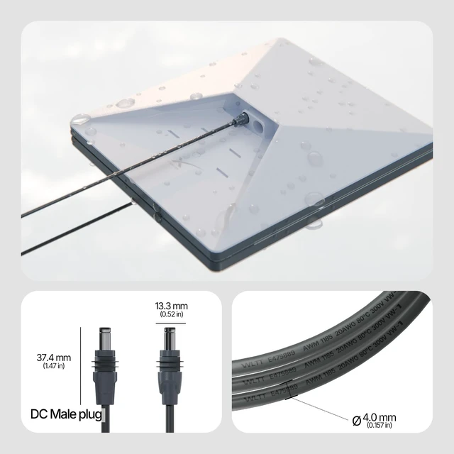 Alt view image 6 of 6 - Starlink Mini Cable with Waterproof Silicone Ring, Starlink Mini Cord Starlink Mini Power Cable Compatible with Outdoor DC to DC Accessories for Starlink Mini dc Power Cable (16.4FT/5M)