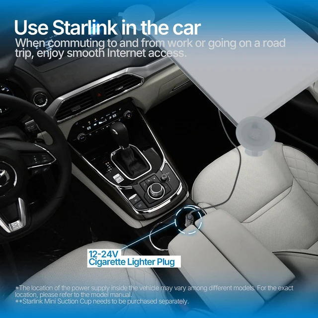 Alt view image 3 of 6 - Starlink Mini Cable with Waterproof Silicone Ring, Starlink Mini Cord Starlink Mini Power Cable Compatible with Outdoor Car to DC Accessories for Starlink Mini Car Adapter (16.4FT/5M)