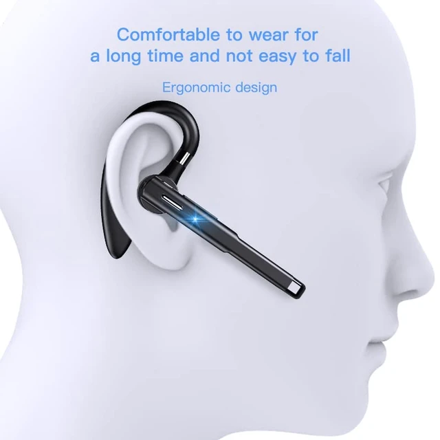 Alt view image 2 of 7 - YYK-520 Bluetooth Earphones with 500 Hours Standby time, LED Charging case, 270 Degree Rotating Microphone Suitable for Business/Office/Driving, Compatible with Android/iPhone