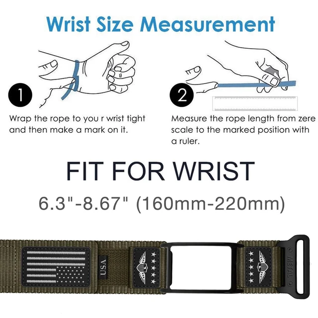 Alt view image 6 of 7 - Rugged Nylon Sport Wristband with Alloy Bumper Compatible with Whoop 4.0, Sport Strap with Stars-Stripes Flag for Whoop 4.0 Band