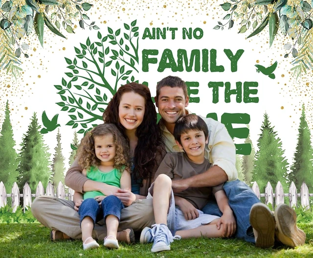 Alt view image 3 of 6 - Family Reunion Backdrop Family Tree Family Gathering Party Decorations 8X6FT We Are Family Banner, Welcome to Our Family Members Photography Background,Family Reunion Photo Props