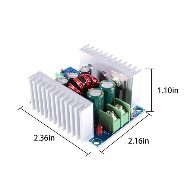 Alt view image 4 of 7 - 3pcs 20A 300W CC CV Step Down Module Adjustable DC 6-40V to 1.2-36V Voltage Regulator Buck Converter Constant Current Power Supply Module
