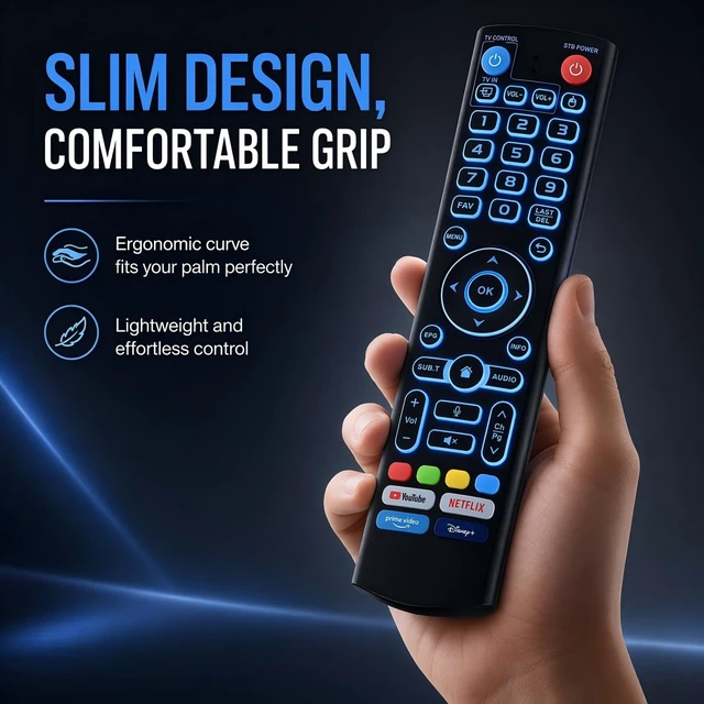 Alt view image 6 of 7 - New Backlight V5 Pro Voice Remote Control,Replacement Voice Remote for vSeeBox V1/V2,V5/V1/V2/V3 Pro,V3 Plus,V1 Max/Elite/Max,Intelligent Bluetooth Voice Remote