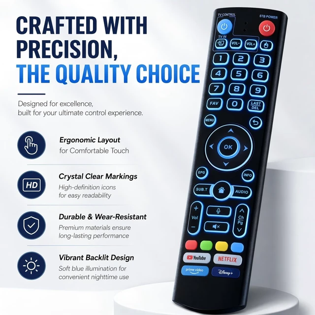 Alt view image 7 of 7 - New Backlight V5 Pro Voice Remote Control,Replacement Voice Remote for vSeeBox V1/V2,V5/V1/V2/V3 Pro,V3 Plus,V1 Max/Elite/Max,Intelligent Bluetooth Voice Remote