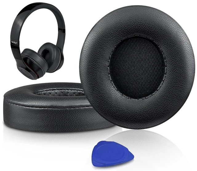Main image of Lambskin Earpads for Beats Solo 3 & Solo 2 Headphones - Black Do Not Fit Beats (Studio Over-Ear, Solo HD, Solo 4)