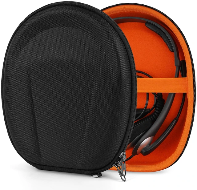 Main image of Shield Hard Headphones Case for VXI BlueParrott B450-XT/B350-XT Fits Headphones Up To 8.4 x 6.6 x 2.1 In, Soft Interior, Mesh Pocket For Cables, Chargers, Accessories, Wired/Wireless