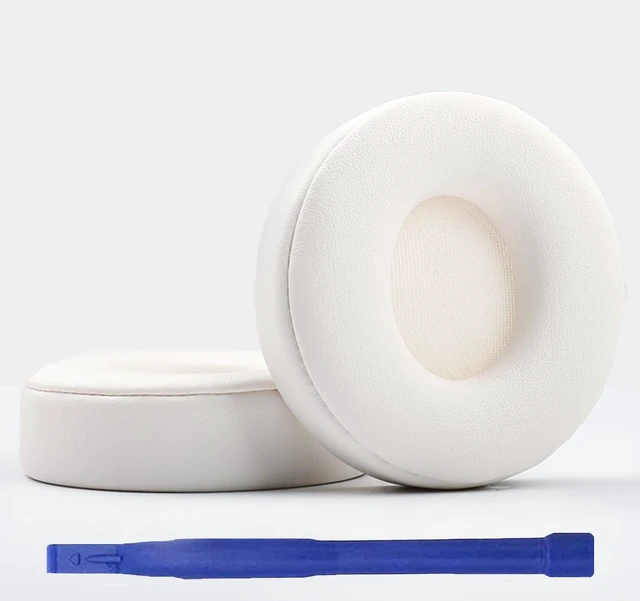 Main image of Solo Pro Replacement Earpads for Beats Solo Pro Headphones (White) Protein Leather Ear Pads,Noise Isolation Memory Foam Ear Cushion,Durable,Anti-Sweat,Soft and Comfortable