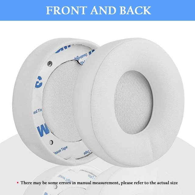 Alt view image 6 of 7 - Solo Pro Replacement Earpads for Beats Solo Pro Headphones (White) Protein Leather Ear Pads,Noise Isolation Memory Foam Ear Cushion,Durable,Anti-Sweat,Soft and Comfortable