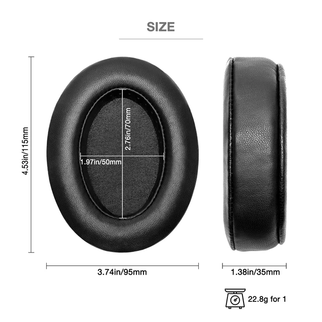 Alt view image 5 of 7 - Sheepskin Ear Pads - Compatible with Sennheiser HD280 Headphones - Soft Memory Foam Premium Real Leather