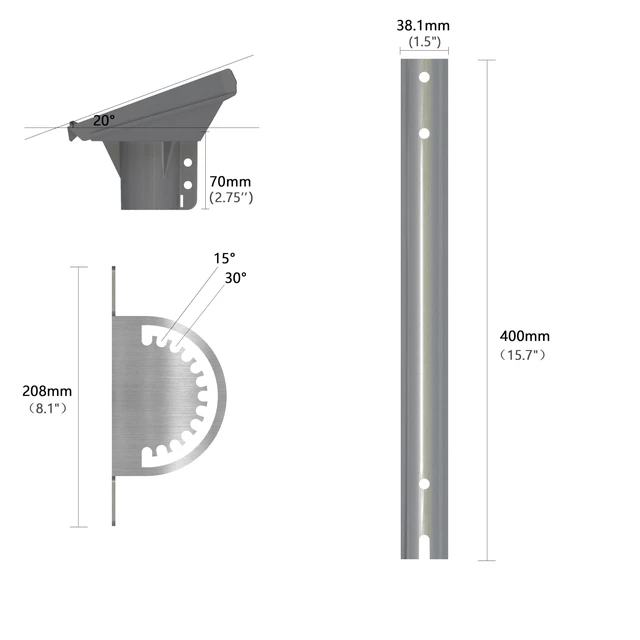 Alt view image 4 of 7 - Starlink Standard Pivot Mount Gen 3 4/4X V4 Stainless Steel with Pipe Adapter