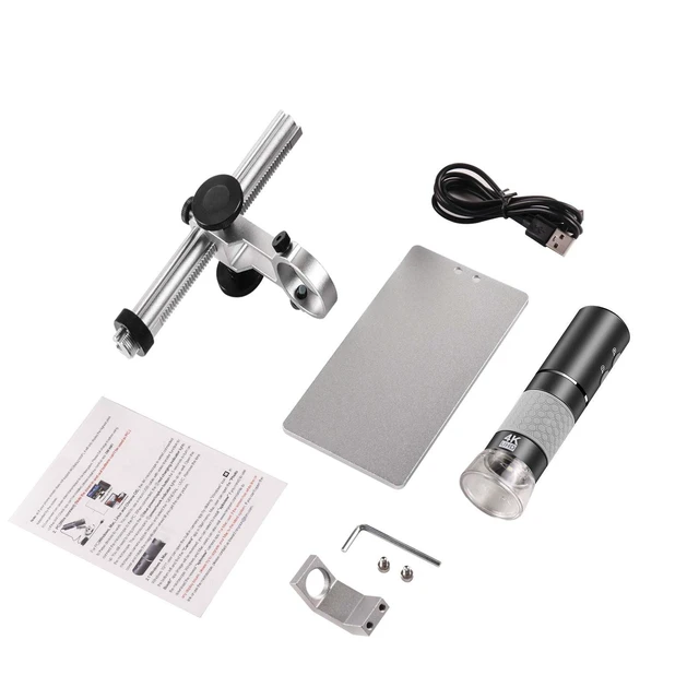 Alt view image 7 of 7 - 4K Microscope with Professional Stand for iPhone Android PC, 50-1000X Digital USB Microscope Endoscope HD Camera for All Cellphones iPad Android Tablet Windows Mac Chrome Linux