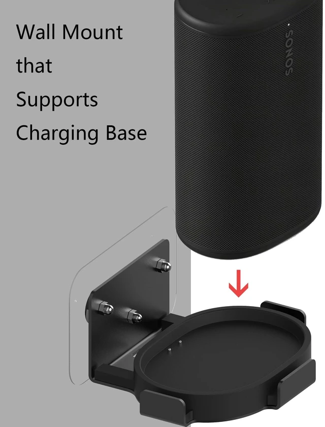 Alt view image 3 of 7 - Compatible for Sonos Play Wall Mount, Supports Lossless Installation, Supports the use of Charging Base. (Black)