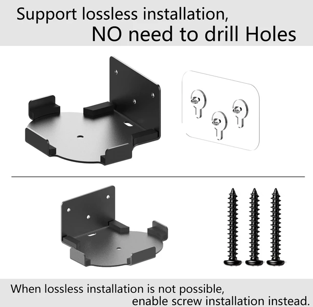 Alt view image 4 of 7 - Compatible for Sonos Play Wall Mount, Supports Lossless Installation, Supports the use of Charging Base. (Black)