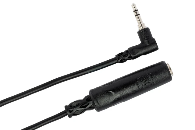 Alt view image 4 of 7 - MHE-100.5 1/4" TRS to Right Angle 3.5 mm TRS Headphone Adaptor Cable, 6 Inch (Pack of 2)