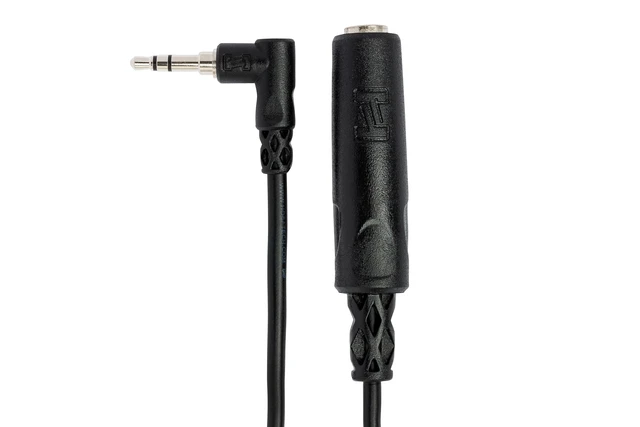 Alt view image 5 of 7 - MHE-100.5 1/4" TRS to Right Angle 3.5 mm TRS Headphone Adaptor Cable, 6 Inch (Pack of 2)