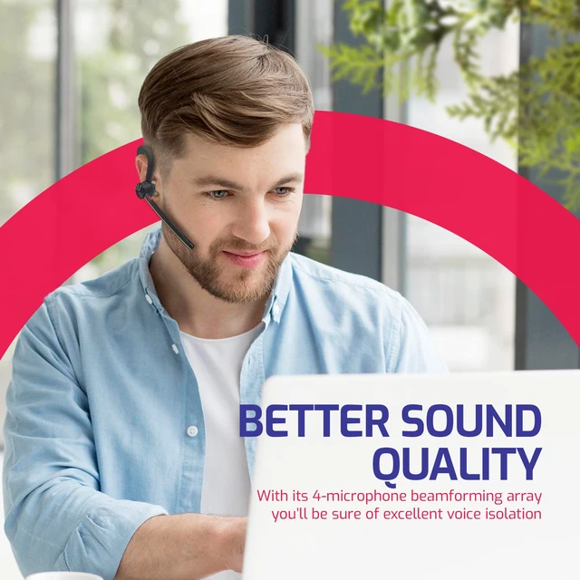 Alt view image 3 of 7 - Yealink BH71 Teams Certified Wireless Headset Only 1208651 - Deskphone, PC,Mac, Video Calls, Mobile Phone Calls, Compatible with Zoom, RingCentral, Meet, Teams, Gold Support Plan Bundle