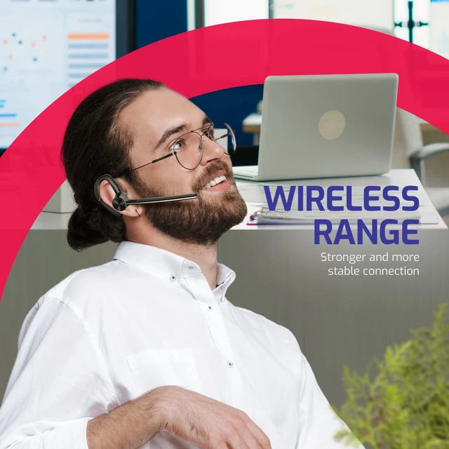 Alt view image 6 of 7 - Yealink BH71 Teams Certified Wireless Headset Only 1208651 - Deskphone, PC,Mac, Video Calls, Mobile Phone Calls, Compatible with Zoom, RingCentral, Meet, Teams, Gold Support Plan Bundle