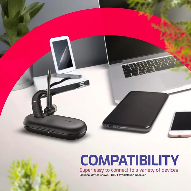 Alt view image 5 of 7 - Yealink BH71 Teams Certified Wireless Headset Only 1208651 - Deskphone, PC,Mac, Video Calls, Mobile Phone Calls, Compatible with Zoom, RingCentral, Meet, Teams, Gold Support Plan Bundle