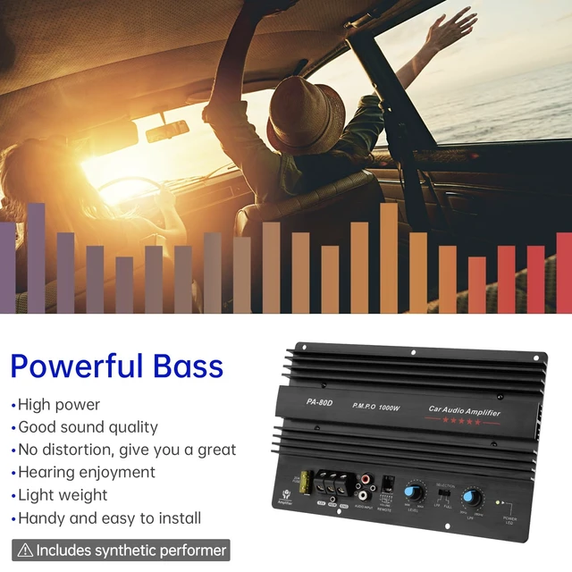 Alt view image 4 of 7 - Car Amp Board, Car Audio Amplifier Board, 1000W High Power Amplifier Amp Board Powerful Bass Sub woofer Board 12V