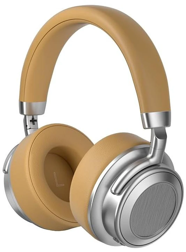Main image of Vintage Metal Over-Ear Bluetooth Headphones, 38H Battery, Type-C Fast Charging, HiFi, Bluetooth 5.4, for Sports, Business, Music (Silver Brown)