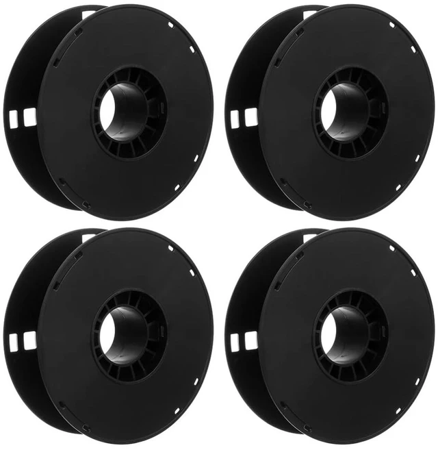 Main image of 4Pcs Cord Storage Reel - 8 Inch Reusable Spool for Refill 1KG 3D Printers Filament, Empty Wire Winder for Extension Cords, Ropes, Hoses, Cable Organizer for Workshop & Garage, Black
