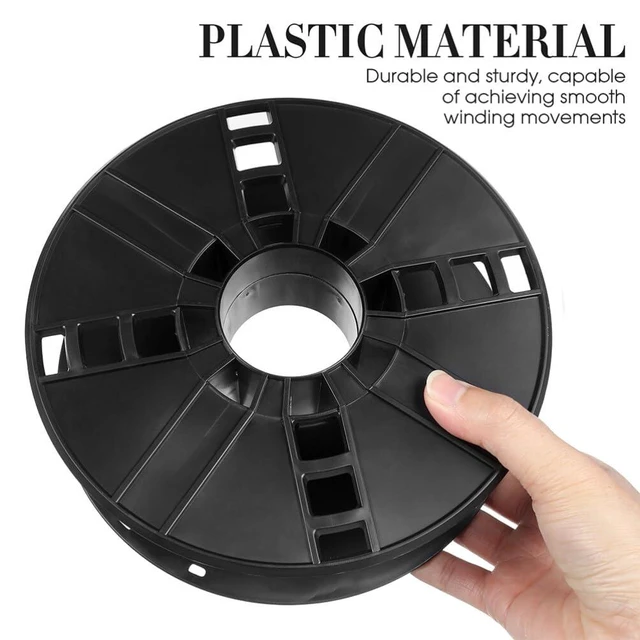 Alt view image 3 of 7 - 4Pcs Cord Storage Reel - 8 Inch Reusable Spool for Refill 1KG 3D Printers Filament, Empty Wire Winder for Extension Cords, Ropes, Hoses, Cable Organizer for Workshop & Garage, Black