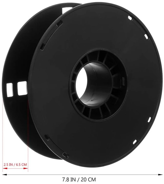 Alt view image 7 of 7 - 4Pcs Cord Storage Reel - 8 Inch Reusable Spool for Refill 1KG 3D Printers Filament, Empty Wire Winder for Extension Cords, Ropes, Hoses, Cable Organizer for Workshop & Garage, Black