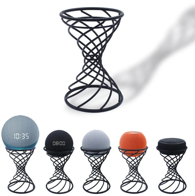 Main image of Smart Speaker Table Stand Decorative Holder for Echo Dot 3rd/4th/5th Gen, Echo 4th/5th Gen, Echo Glow, Apple Homepod Mini and Google Home Mini/Nest Mini(Matte Black)