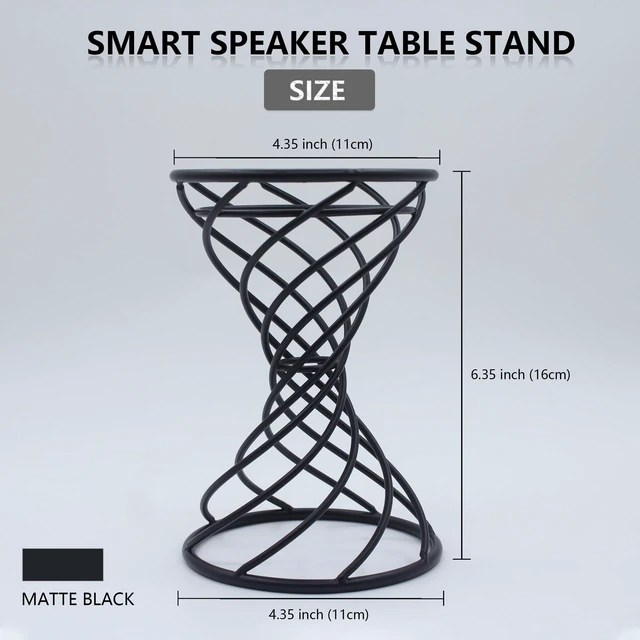 Alt view image 7 of 7 - Smart Speaker Table Stand Decorative Holder for Echo Dot 3rd/4th/5th Gen, Echo 4th/5th Gen, Echo Glow, Apple Homepod Mini and Google Home Mini/Nest Mini(Matte Black)