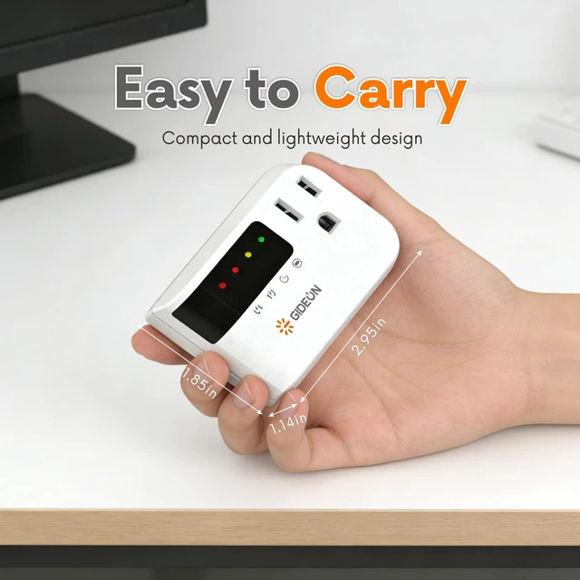 Alt view image 7 of 7 - Refrigerator Surge Protector, Single Outlet Voltage Protector with Digital Display, 900J Over & Under Voltage Protection for Refrigerator, Air Conditioner, TV & Home Appliances, 120V 15A 1800W