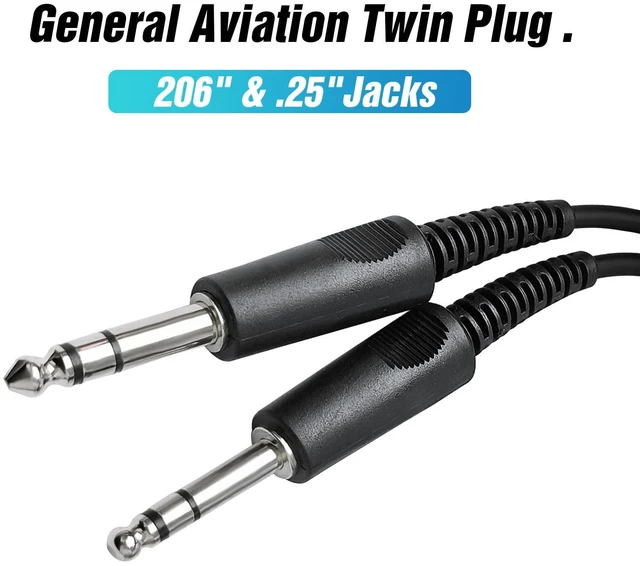 Alt view image 3 of 6 - for Bose A20 A30 Headset Lemo 6Pin GA Dual Plugs Pilot Headphones Adapter PJ-068 PJ-055 Connector,Twin Plug Fixed Wing Aircraft Converter,General Aviation Headsets Adapter