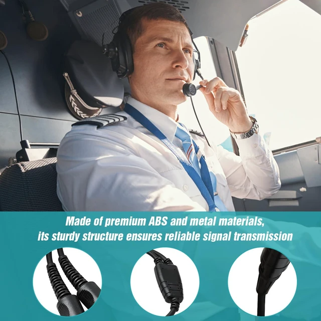 Alt view image 5 of 6 - for Bose A20 A30 Headset Lemo 6Pin GA Dual Plugs Pilot Headphones Adapter PJ-068 PJ-055 Connector,Twin Plug Fixed Wing Aircraft Converter,General Aviation Headsets Adapter