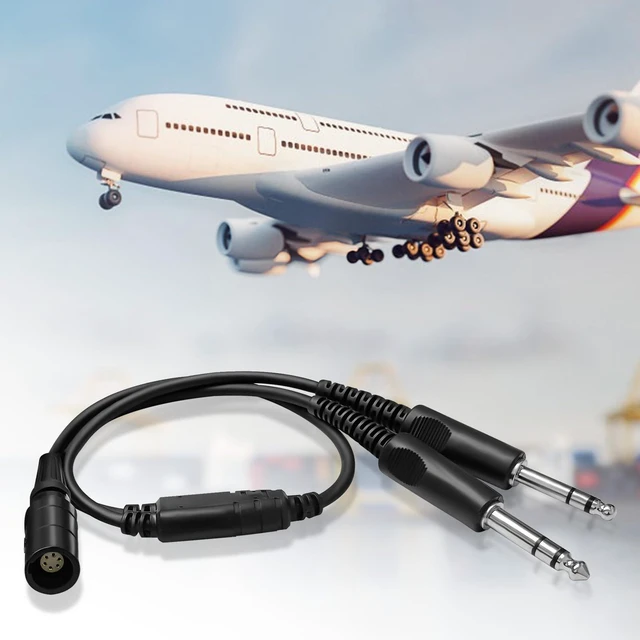Alt view image 6 of 6 - for Bose A20 A30 Headset Lemo 6Pin GA Dual Plugs Pilot Headphones Adapter PJ-068 PJ-055 Connector,Twin Plug Fixed Wing Aircraft Converter,General Aviation Headsets Adapter