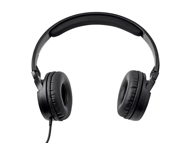 Alt view image 3 of 6 - Hi-Fi Lightweight On-Ear Headphones - with in-Line Play/Pause Controls and Built-in Microphone, Black