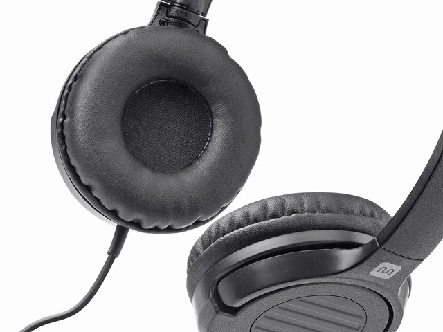 Alt view image 4 of 6 - Hi-Fi Lightweight On-Ear Headphones - with in-Line Play/Pause Controls and Built-in Microphone, Black