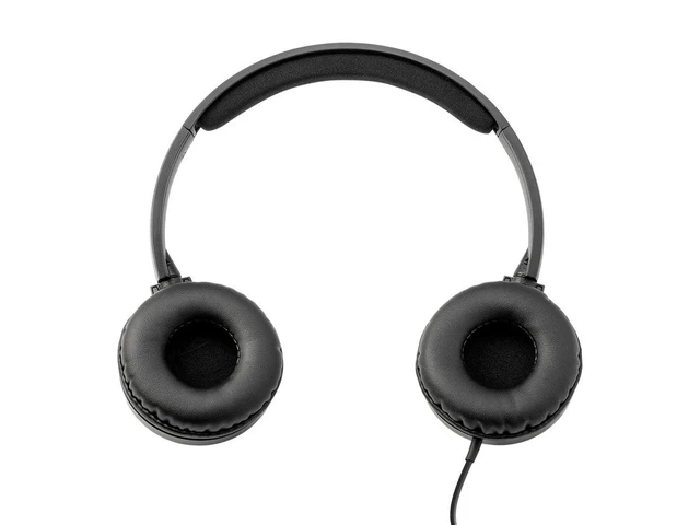 Alt view image 5 of 6 - Hi-Fi Lightweight On-Ear Headphones - with in-Line Play/Pause Controls and Built-in Microphone, Black
