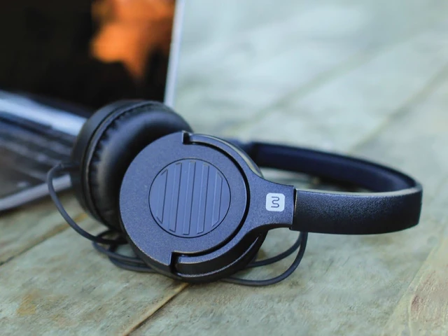 Alt view image 6 of 6 - Hi-Fi Lightweight On-Ear Headphones - with in-Line Play/Pause Controls and Built-in Microphone, Black