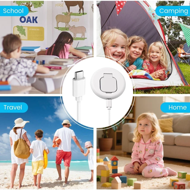 Alt view image 6 of 6 - Compatible with Gabb Watch 3 / 3e Charging Stand for Kids, Foldable Magnetic Desktop Dock, Snap-On Charger Station to Encourage Daily Charging Habits at Home or School (White)