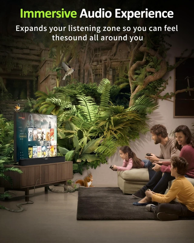Alt view image 7 of 7 - Sound Bar for Smart TV, 2.0ch Dolby Atmos, Speaker for Home Theater 32 Soundbar Bluetooth 5.4/HDMI ARC/Optical/Aux, DSP Audio Tuning, 5 EQ Modes, Bass, Compact for TV/PC/Gaming/Projectors