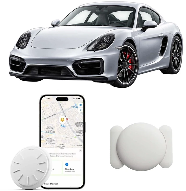 Main image of GPS Tracking Devices, 1PCS Tracker Device for Vehicles Work with Find My (iOS Only), Car Tracker Device Hidden with Magnetic Case, No Monthly Fee, GPS Tracker for Vehicles (White)