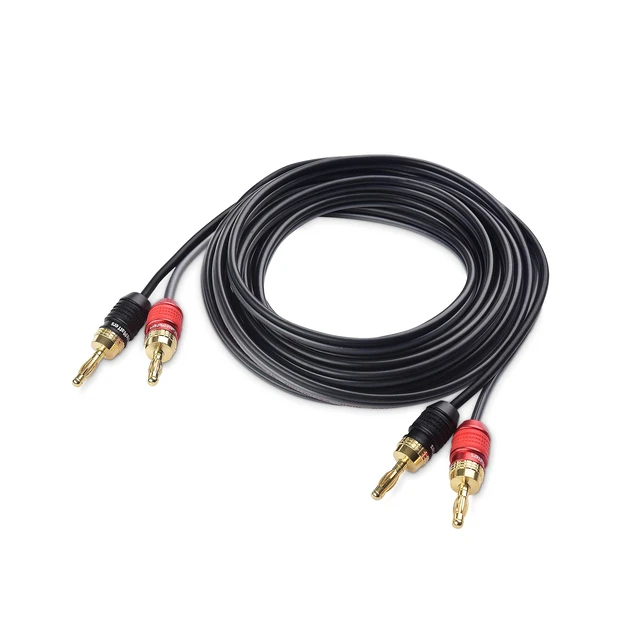 Alt view image 2 of 7 - Heavy Duty 12 AWG Speaker Wire, 12ft, Black Single OFC Speaker with Banana Plugs