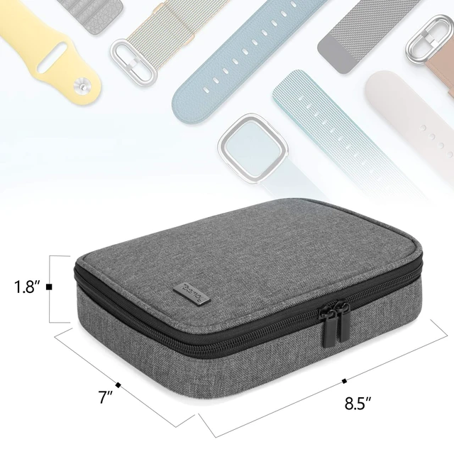 Alt view image 4 of 7 - 26 Watch Band Storage Case, Watch Band Organizer Holder, Gray Compatible with All Series Apple Watch Bands & Smart Watch Bands, Travel Organizer Fit for Most Sizes of Watch Straps