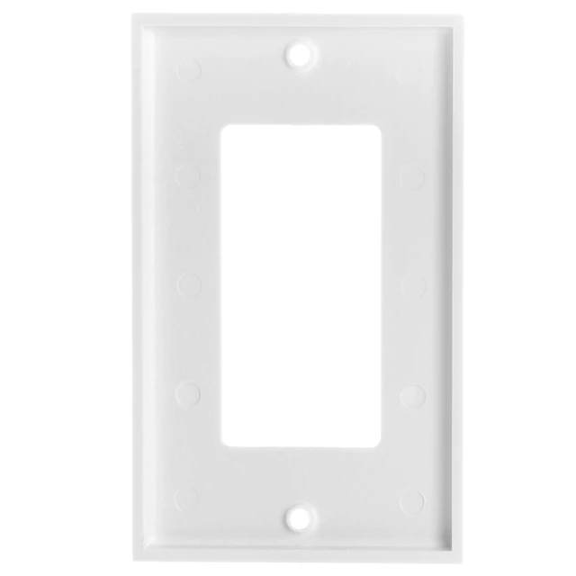 Alt view image 3 of 5 - Decorator Wall Plate Insert 1-Gang Decorative Single Gang Faceplate Standard Jack Wall Plate Keystone - 1 Gang - 10 Pack